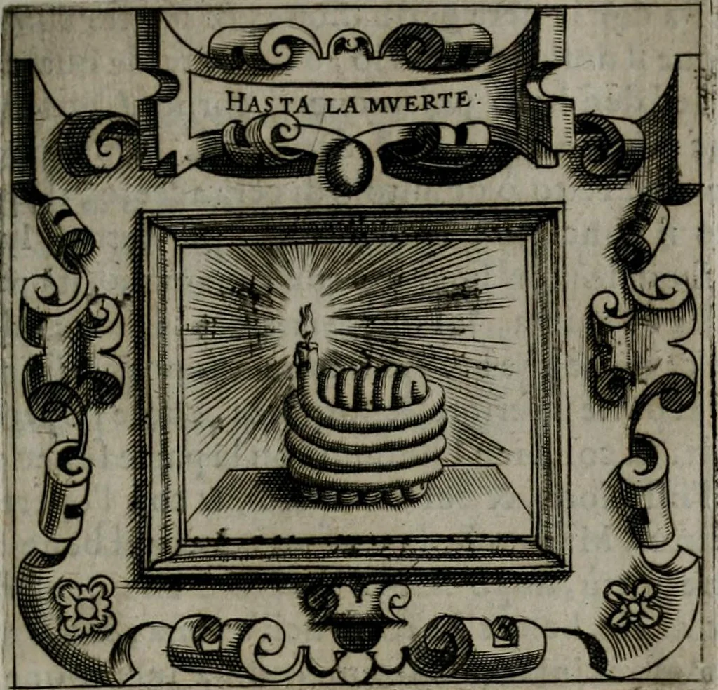 An illustration from Imprese illustri di diuersi : co i discorsi, 1586, leaf 90