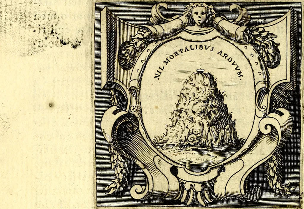 An illustration from Imprese illustri di diuersi, coi discorsi di Camillo Camilli, et con le figure intagliate in rame di Girolamo Porro Padouano .., 1586, leaf 131
