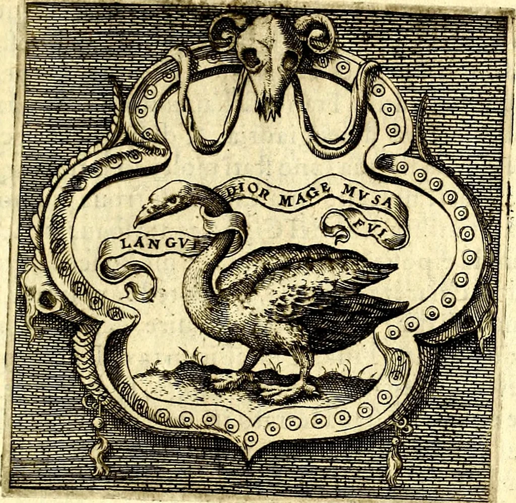 An illustration from Imprese illustri di diuersi, coi discorsi di Camillo Camilli, et con le figure intagliate in rame di Girolamo Porro Padouano .., 1586, leaf 134