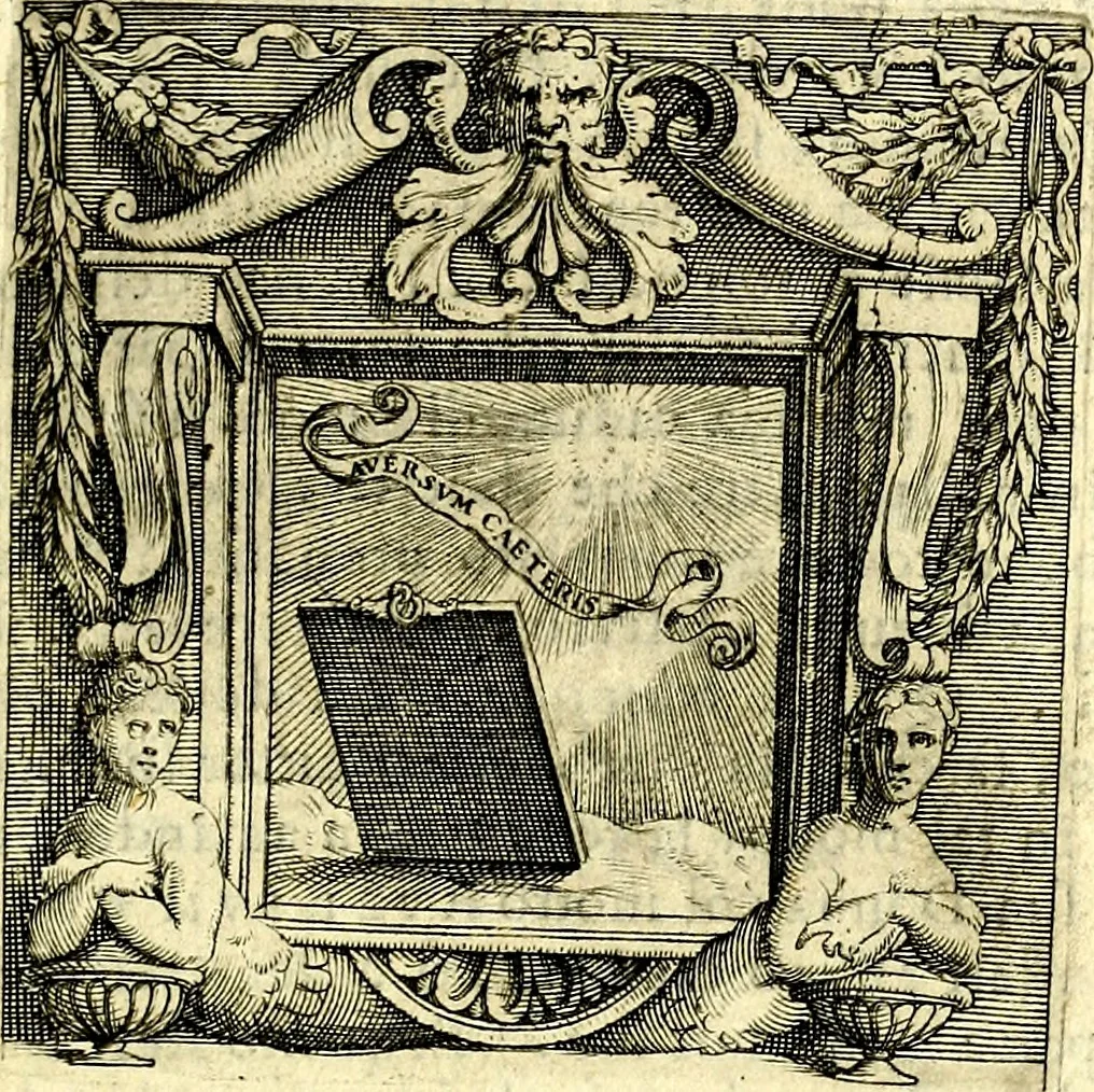 An illustration from Imprese illustri di diuersi, coi discorsi di Camillo Camilli, et con le figure intagliate in rame di Girolamo Porro Padouano .., 1586, leaf 140