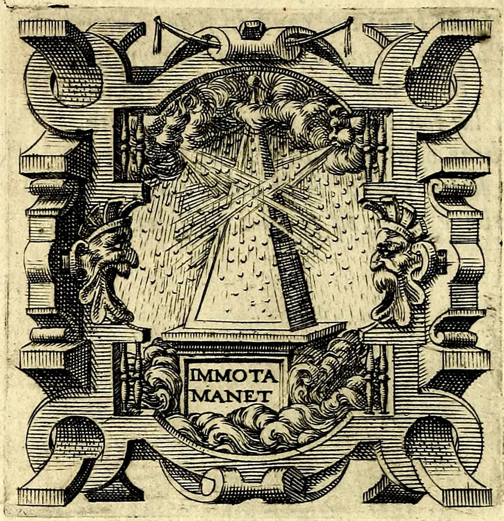 An illustration from Imprese illustri di diuersi, coi discorsi di Camillo Camilli, et con le figure intagliate in rame di Girolamo Porro Padouano .., 1586, leaf 149