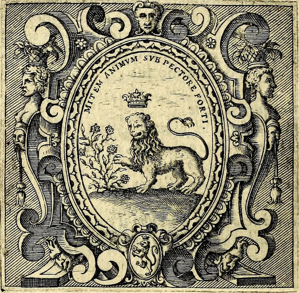 An illustration from Imprese illustri di diuersi, coi discorsi di Camillo Camilli, et con le figure intagliate in rame di Girolamo Porro Padouano .., 1586, leaf 155