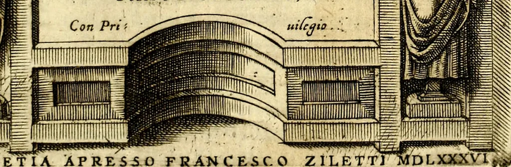 An illustration from Imprese illustri di diuersi, coi discorsi di Camillo Camilli, et con le figure intagliate in rame di Girolamo Porro Padouano .., 1586, leaf 198