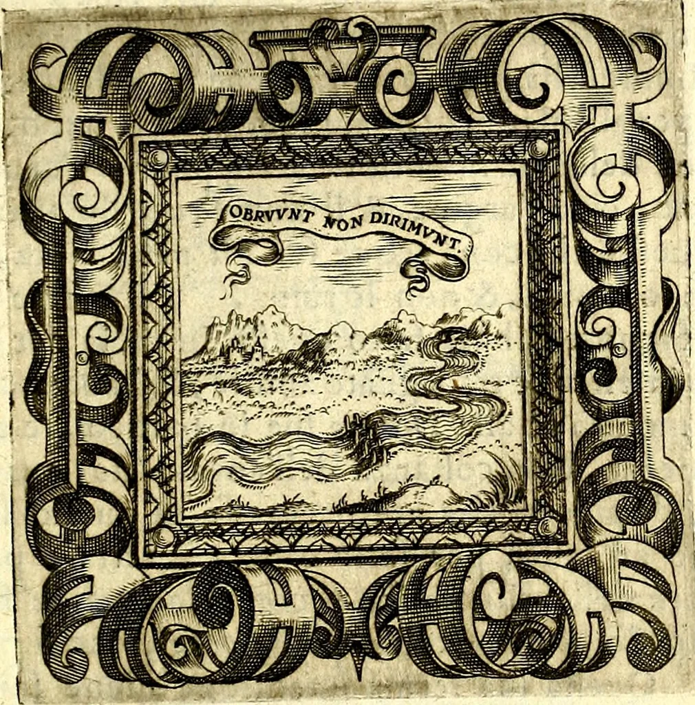 An illustration from Imprese illustri di diuersi, coi discorsi di Camillo Camilli, et con le figure intagliate in rame di Girolamo Porro Padouano .., 1586, leaf 212