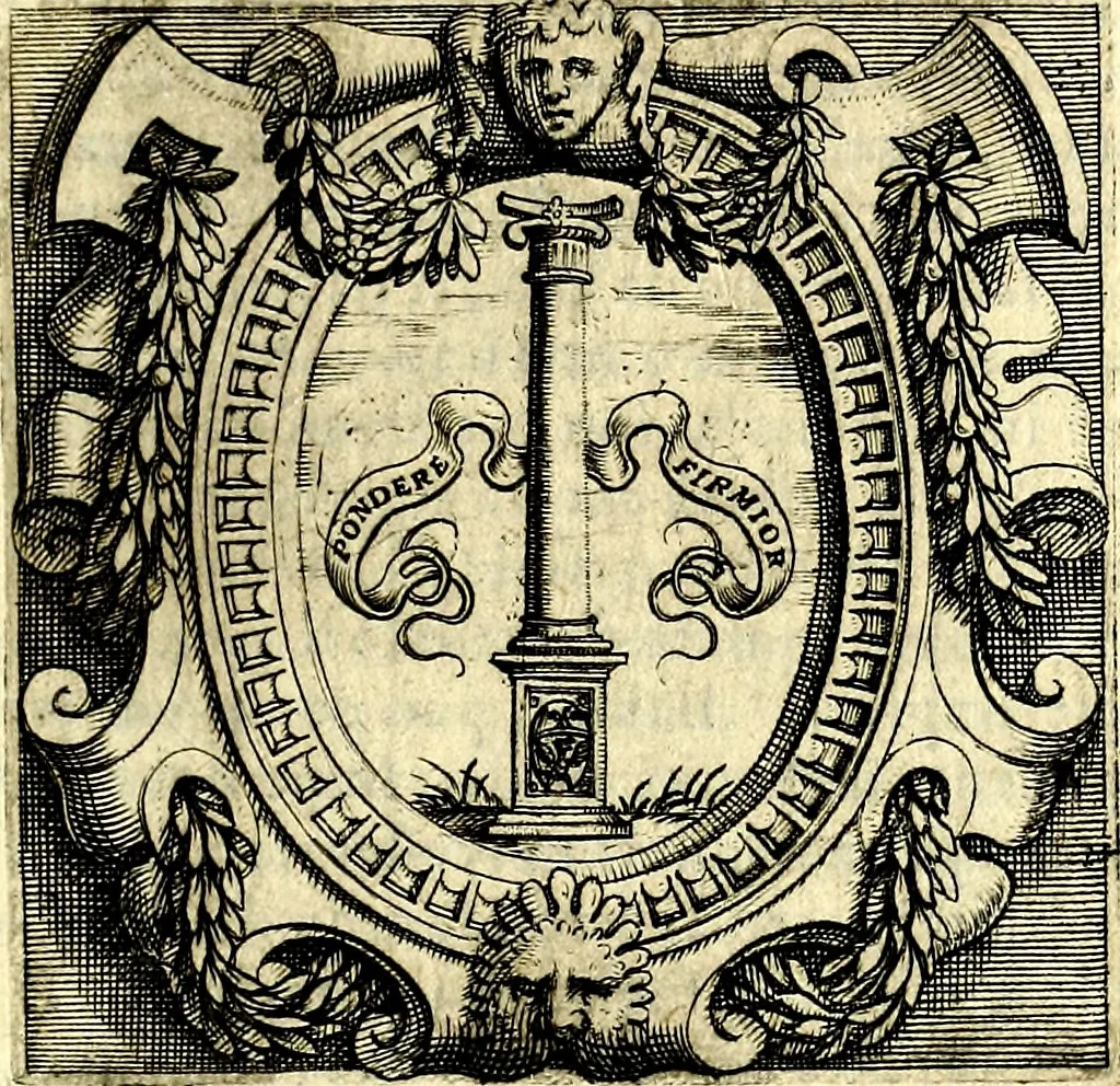 An illustration from Imprese illustri di diuersi, coi discorsi di Camillo Camilli, et con le figure intagliate in rame di Girolamo Porro Padouano .., 1586, leaf 224