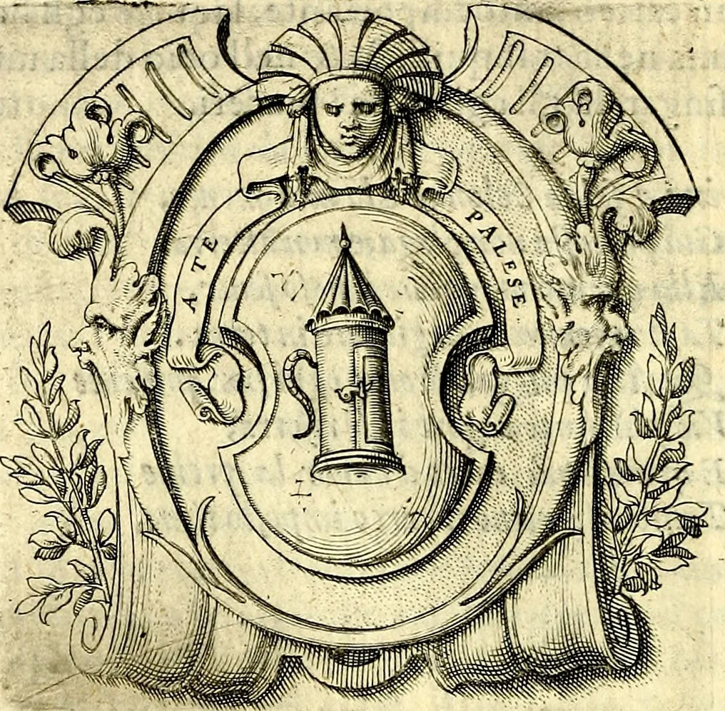 An illustration from Imprese illustri di diuersi, coi discorsi di Camillo Camilli, et con le figure intagliate in rame di Girolamo Porro Padouano .., 1586, leaf 227