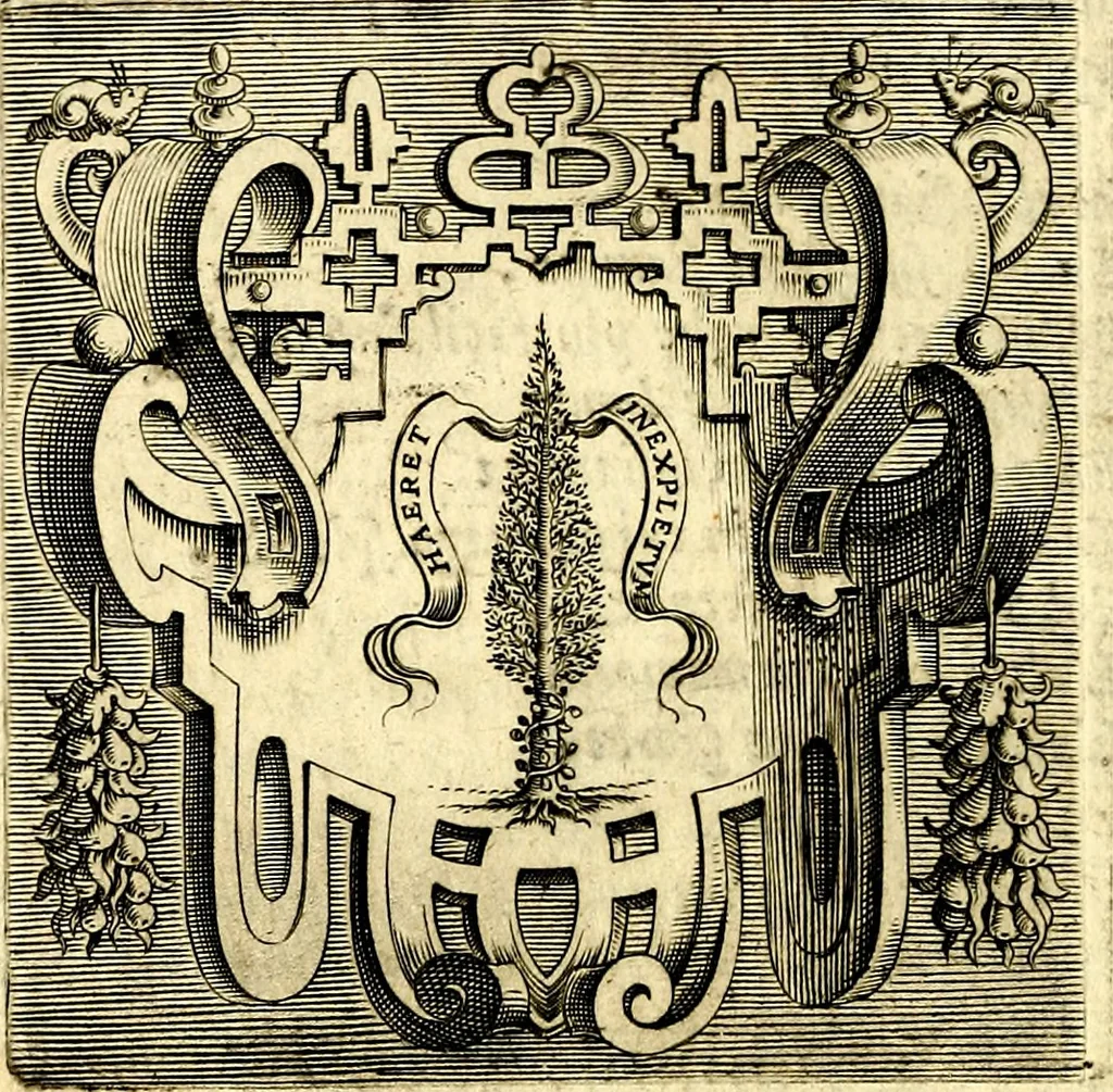 An illustration from Imprese illustri di diuersi, coi discorsi di Camillo Camilli, et con le figure intagliate in rame di Girolamo Porro Padouano .., 1586, leaf 23
