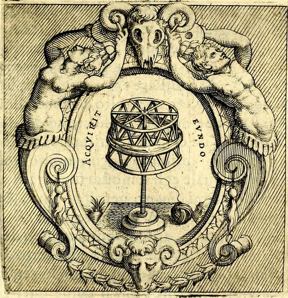 An illustration from Imprese illustri di diuersi, coi discorsi di Camillo Camilli, et con le figure intagliate in rame di Girolamo Porro Padouano .., 1586, leaf 242