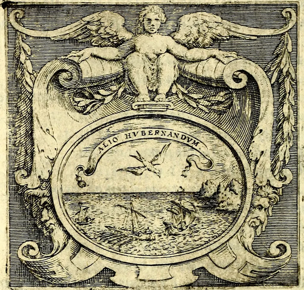An illustration from Imprese illustri di diuersi, coi discorsi di Camillo Camilli, et con le figure intagliate in rame di Girolamo Porro Padouano .., 1586, leaf 251