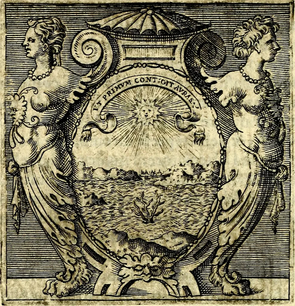 An illustration from Imprese illustri di diuersi, coi discorsi di Camillo Camilli, et con le figure intagliate in rame di Girolamo Porro Padouano .., 1586, leaf 257