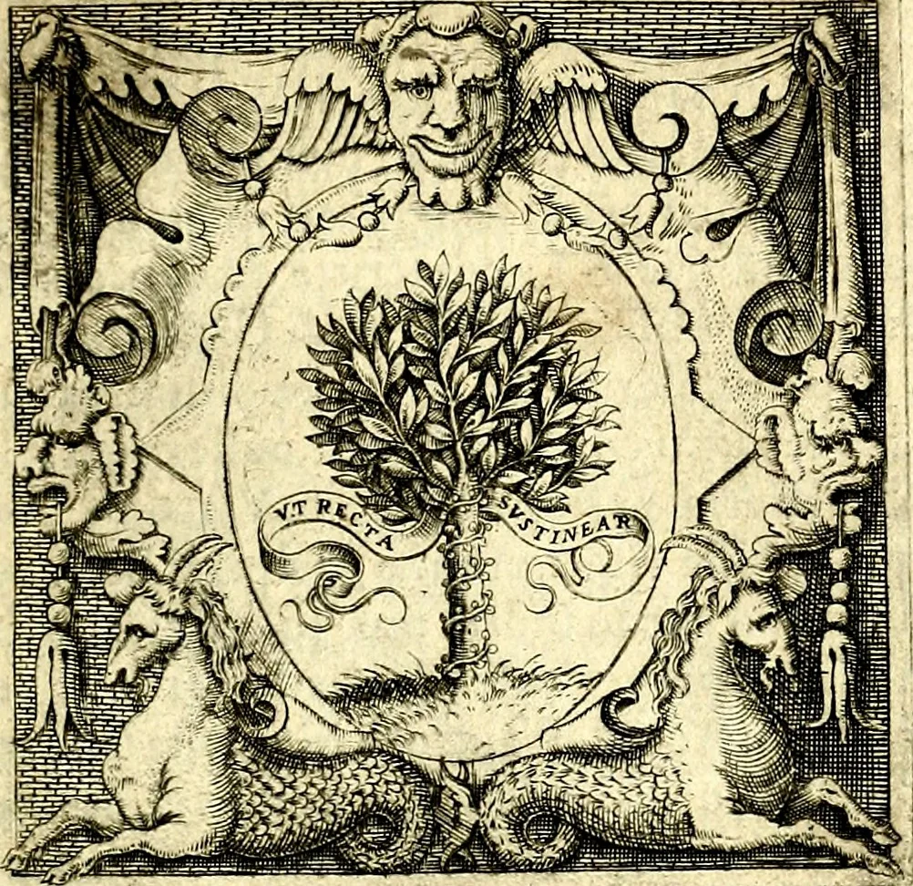 An illustration from Imprese illustri di diuersi, coi discorsi di Camillo Camilli, et con le figure intagliate in rame di Girolamo Porro Padouano .., 1586, leaf 266
