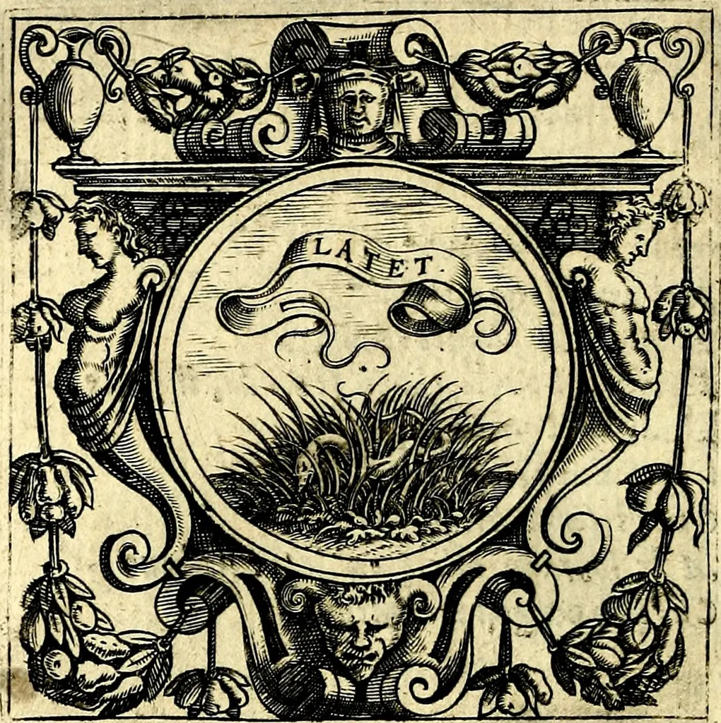 An illustration from Imprese illustri di diuersi, coi discorsi di Camillo Camilli, et con le figure intagliate in rame di Girolamo Porro Padouano .., 1586, leaf 275