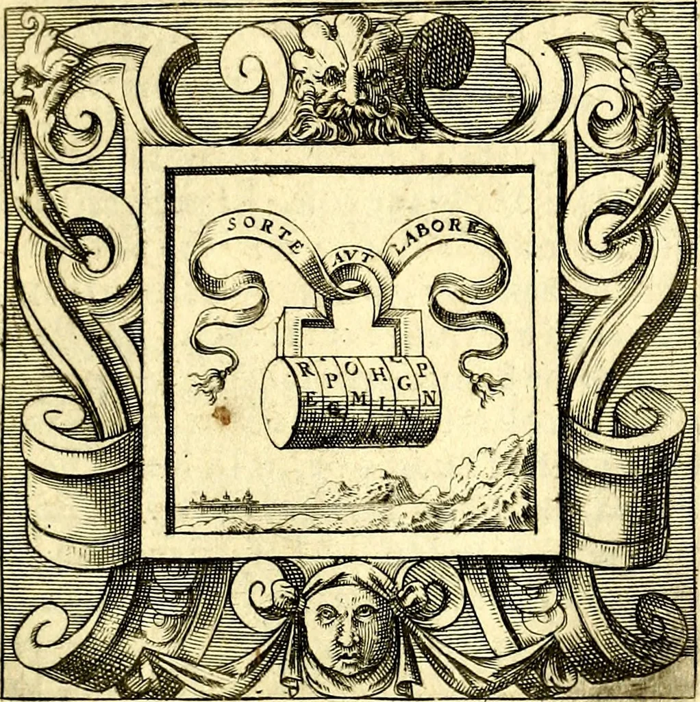 An illustration from Imprese illustri di diuersi, coi discorsi di Camillo Camilli, et con le figure intagliate in rame di Girolamo Porro Padouano .., 1586, leaf 278