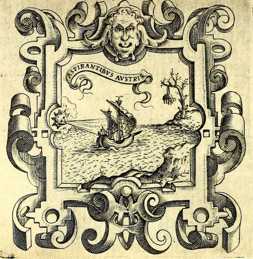 An illustration from Imprese illustri di diuersi, coi discorsi di Camillo Camilli, et con le figure intagliate in rame di Girolamo Porro Padouano .., 1586, leaf 281