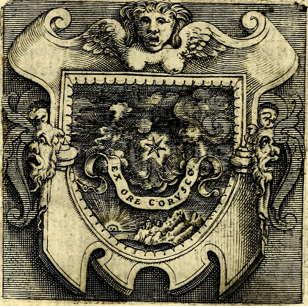 An illustration from Imprese illustri di diuersi, coi discorsi di Camillo Camilli, et con le figure intagliate in rame di Girolamo Porro Padouano .., 1586, leaf 285