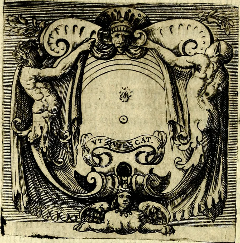 An illustration from Imprese illustri di diuersi, coi discorsi di Camillo Camilli, et con le figure intagliate in rame di Girolamo Porro Padouano .., 1586, leaf 29