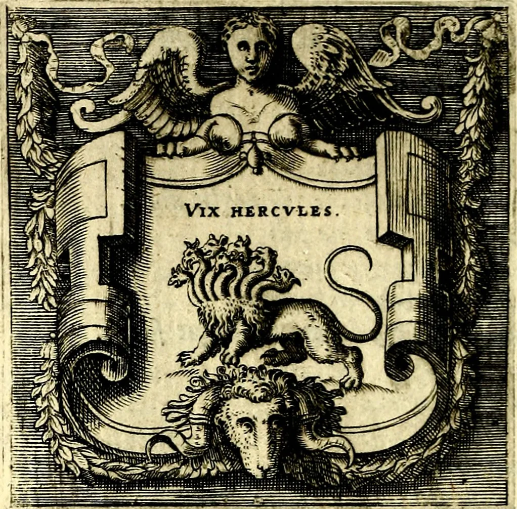 An illustration from Imprese illustri di diuersi, coi discorsi di Camillo Camilli, et con le figure intagliate in rame di Girolamo Porro Padouano .., 1586, leaf 299