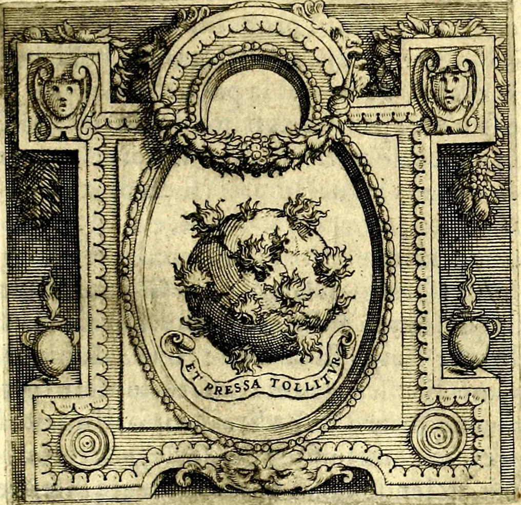 An illustration from Imprese illustri di diuersi, coi discorsi di Camillo Camilli, et con le figure intagliate in rame di Girolamo Porro Padouano .., 1586, leaf 302