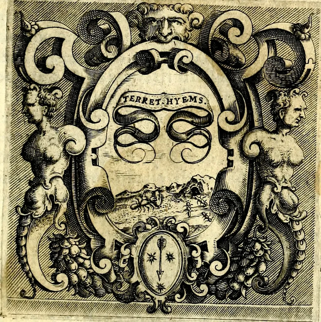 An illustration from Imprese illustri di diuersi, coi discorsi di Camillo Camilli, et con le figure intagliate in rame di Girolamo Porro Padouano .., 1586, leaf 326