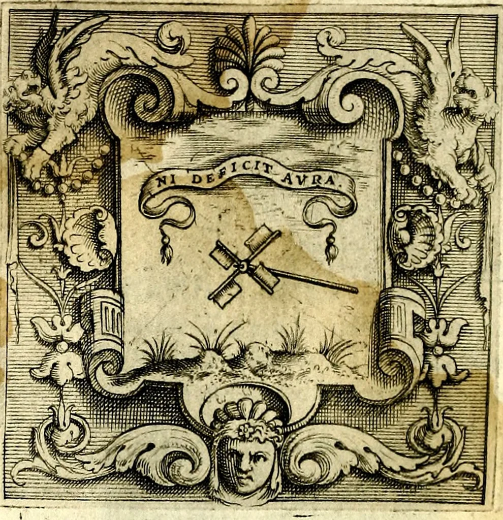 An illustration from Imprese illustri di diuersi, coi discorsi di Camillo Camilli, et con le figure intagliate in rame di Girolamo Porro Padouano .., 1586, leaf 335