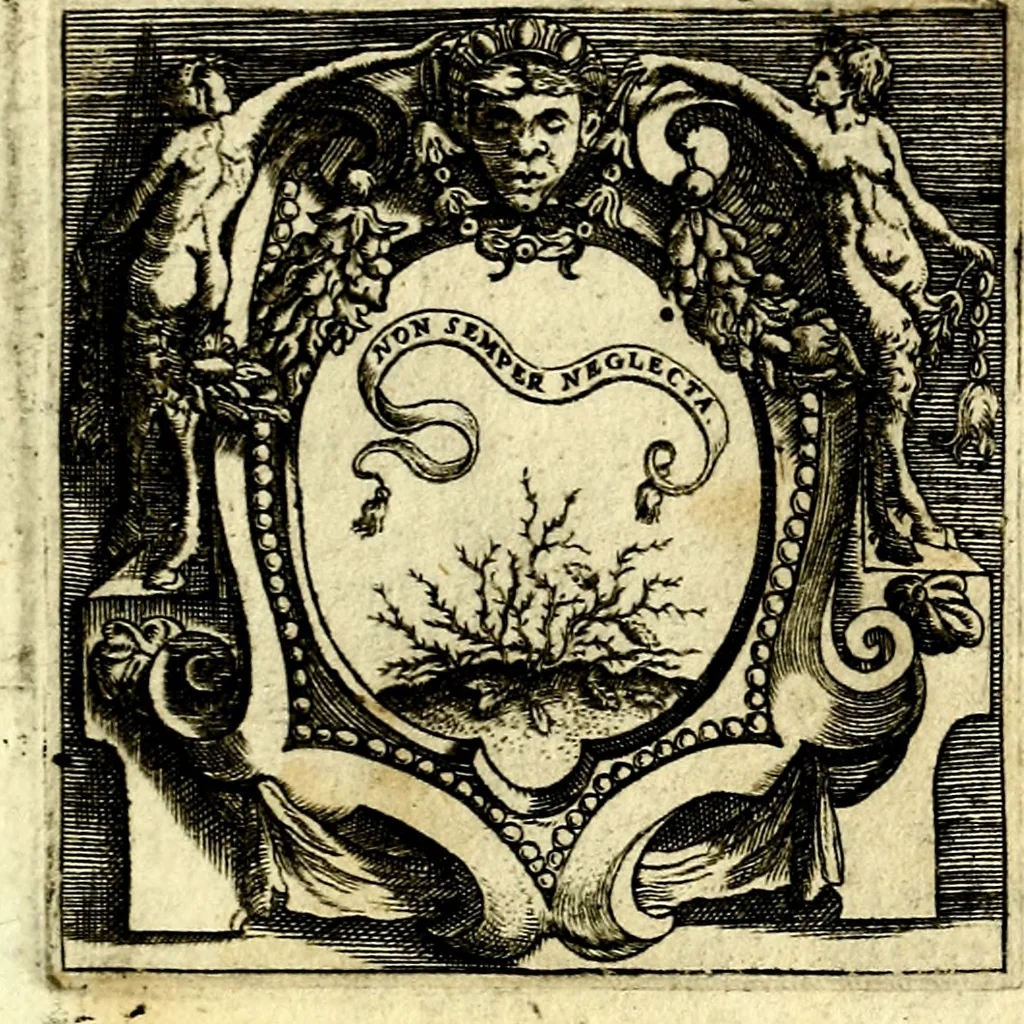 An illustration from Imprese illustri di diuersi, coi discorsi di Camillo Camilli, et con le figure intagliate in rame di Girolamo Porro Padouano .., 1586, leaf 348