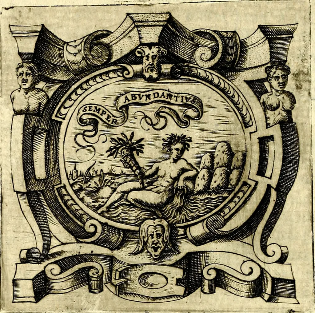 An illustration from Imprese illustri di diuersi, coi discorsi di Camillo Camilli, et con le figure intagliate in rame di Girolamo Porro Padouano .., 1586, leaf 35