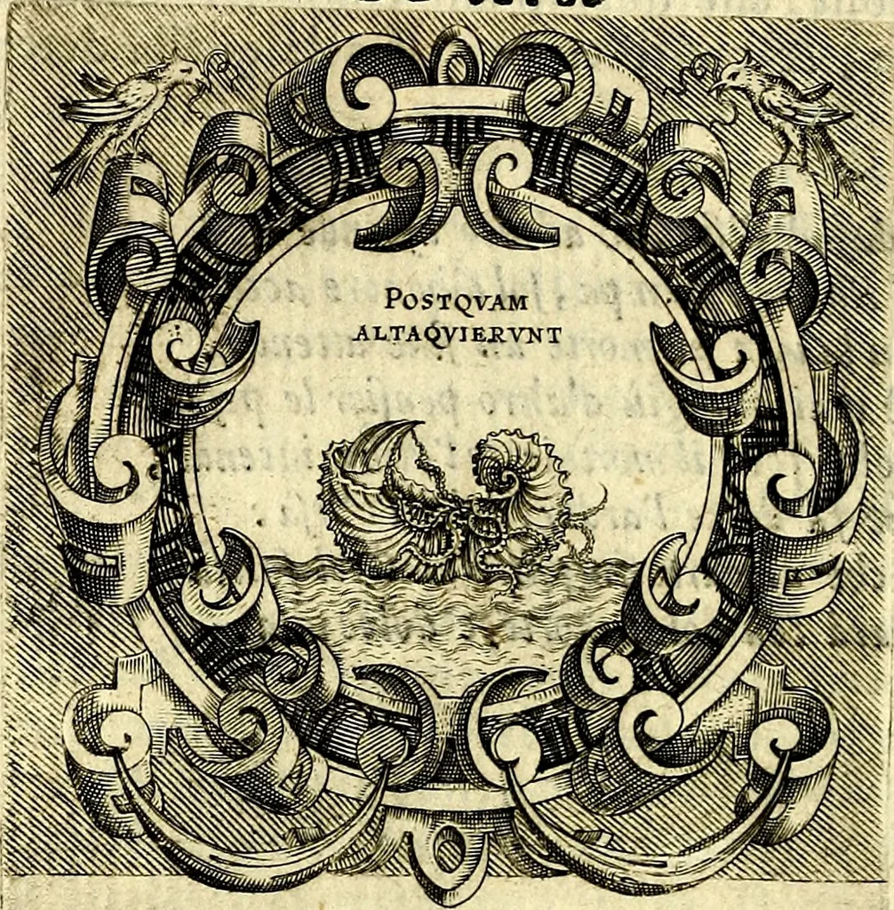 An illustration from Imprese illustri di diuersi, coi discorsi di Camillo Camilli, et con le figure intagliate in rame di Girolamo Porro Padouano .., 1586, leaf 95