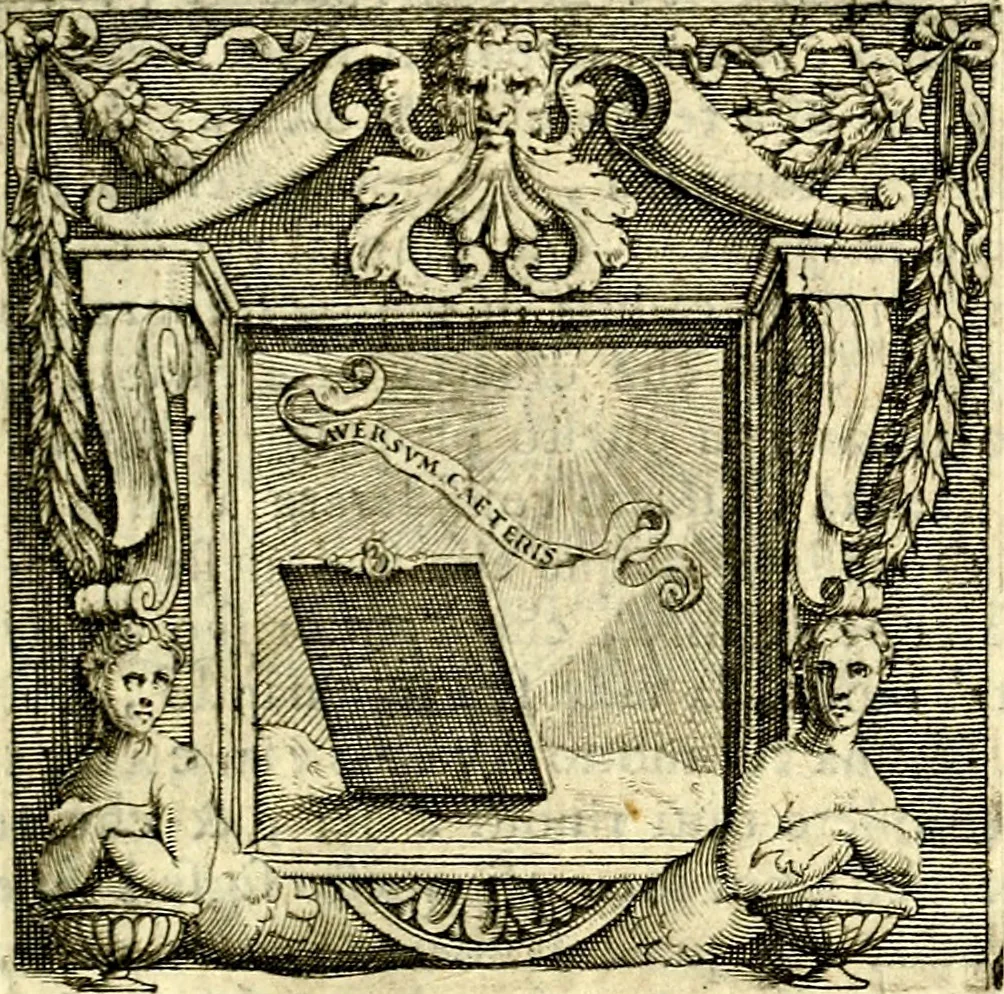 An illustration from Imprese illustri di diuersi, coi discorsi di Camillo Camilli, et con le figure intagliate in rame di Girolamo Porro Padouano .., 1586, leaf 138