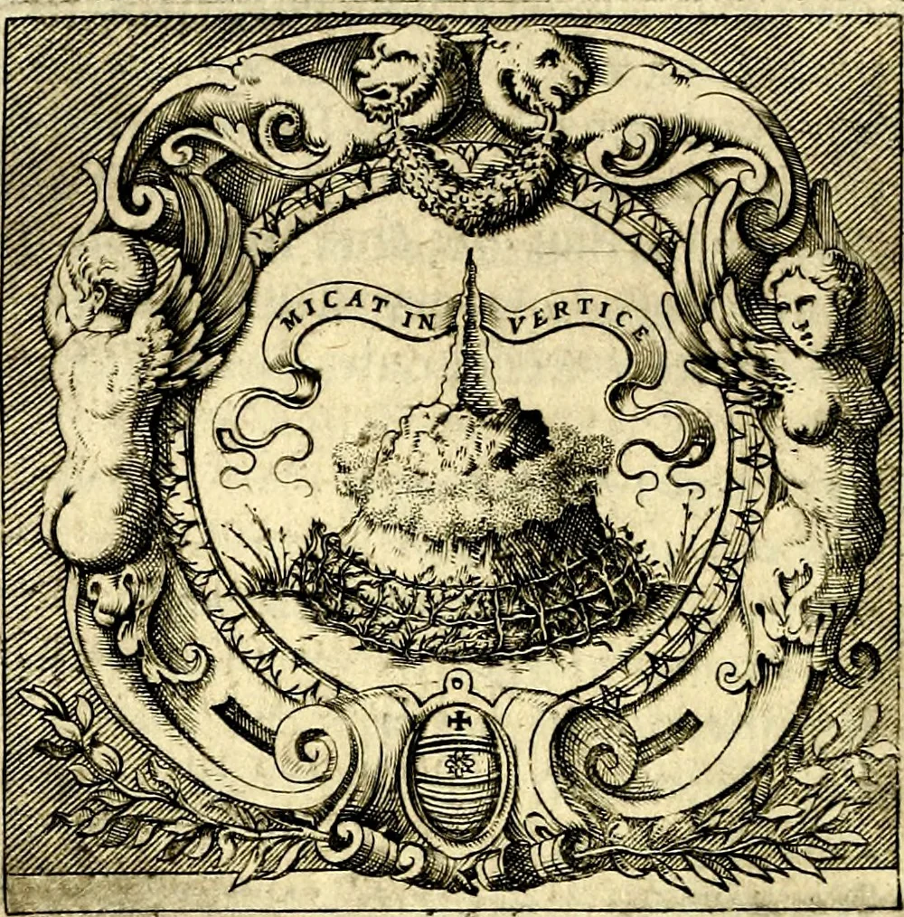 An illustration from Imprese illustri di diuersi, coi discorsi di Camillo Camilli, et con le figure intagliate in rame di Girolamo Porro Padouano .., 1586, leaf 167