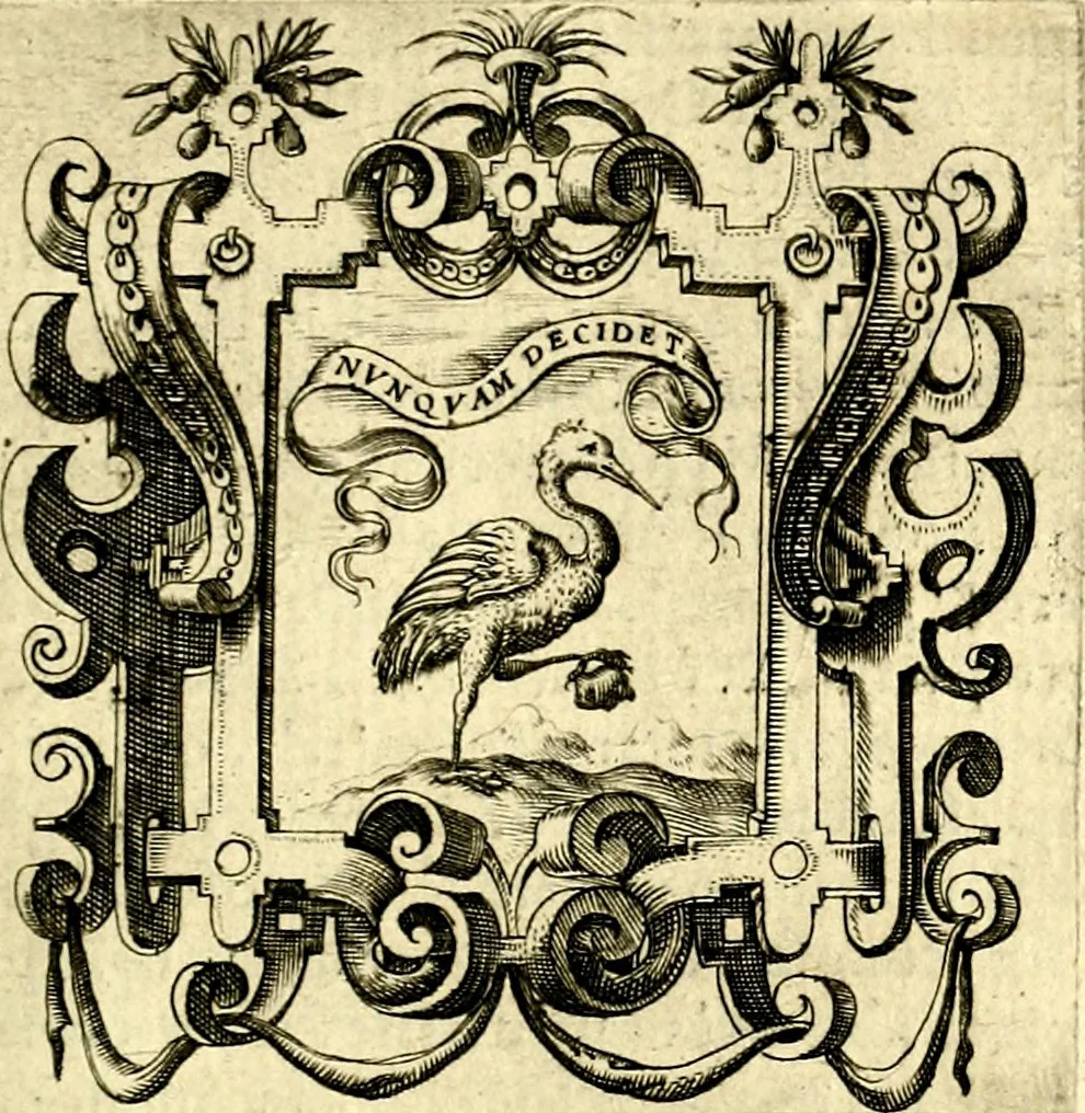 An illustration from Imprese illustri di diuersi, coi discorsi di Camillo Camilli, et con le figure intagliate in rame di Girolamo Porro Padouano .., 1586, leaf 170
