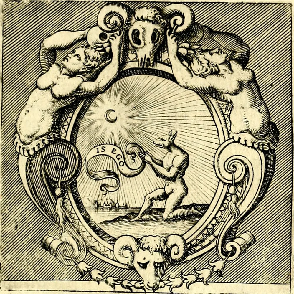 An illustration from Imprese illustri di diuersi, coi discorsi di Camillo Camilli, et con le figure intagliate in rame di Girolamo Porro Padouano .., 1586, leaf 176