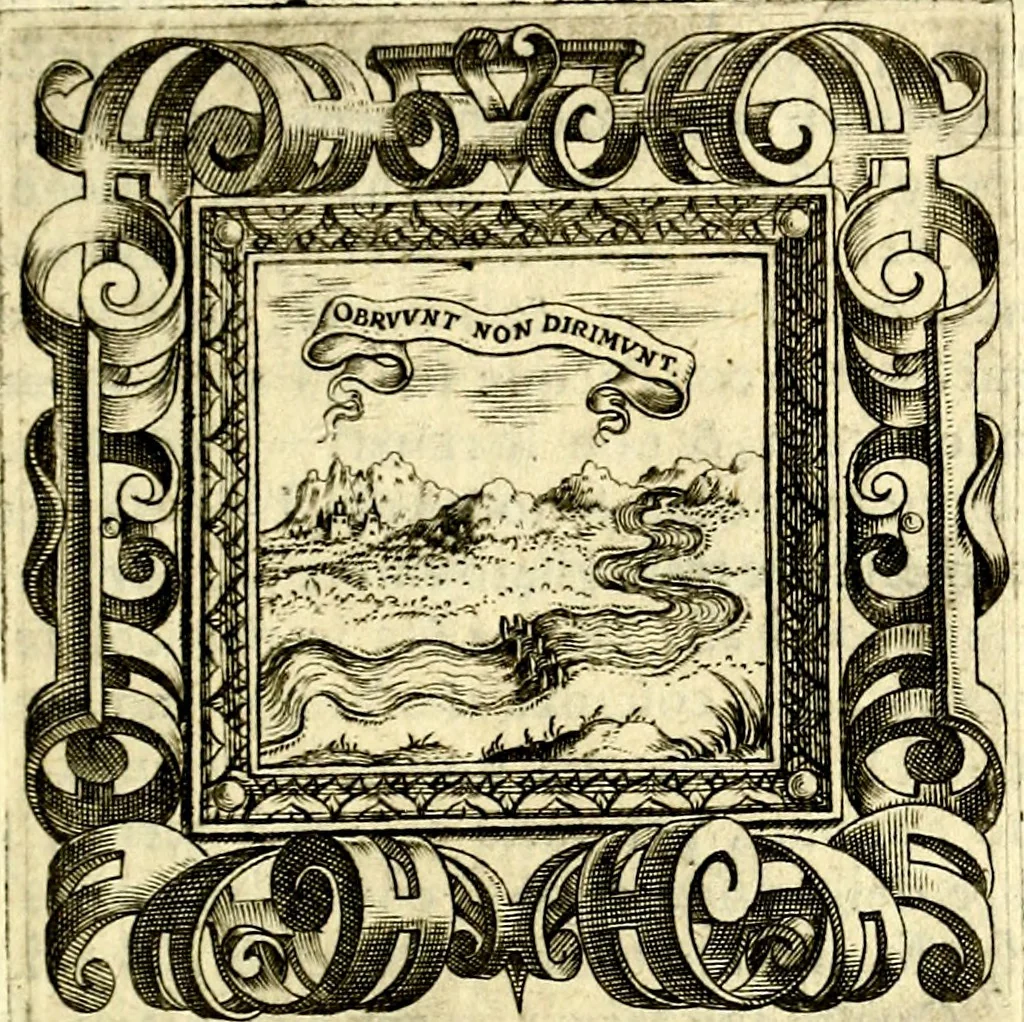 An illustration from Imprese illustri di diuersi, coi discorsi di Camillo Camilli, et con le figure intagliate in rame di Girolamo Porro Padouano .., 1586, leaf 210