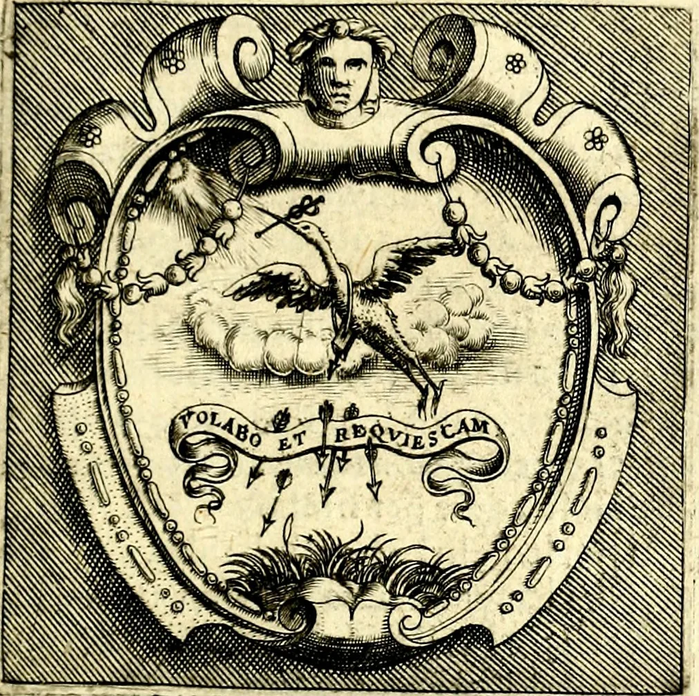 An illustration from Imprese illustri di diuersi, coi discorsi di Camillo Camilli, et con le figure intagliate in rame di Girolamo Porro Padouano .., 1586, leaf 216