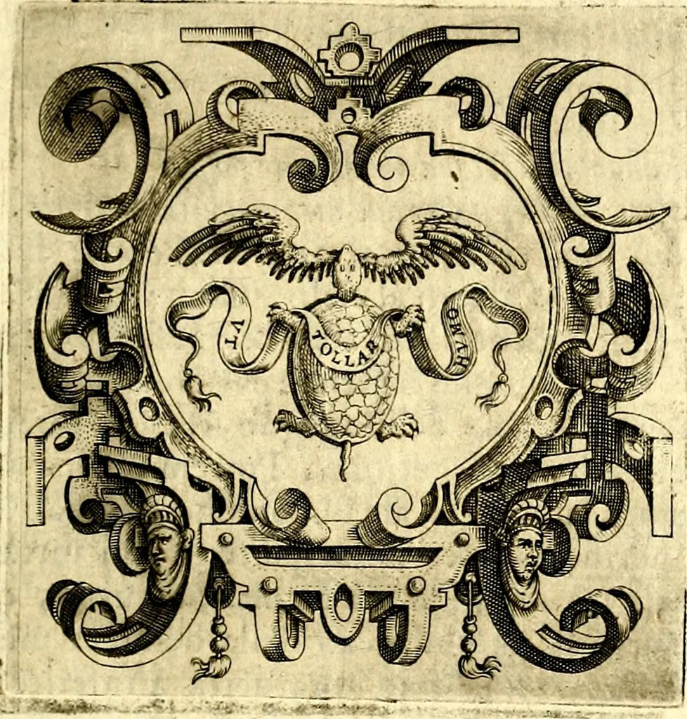 An illustration from Imprese illustri di diuersi, coi discorsi di Camillo Camilli, et con le figure intagliate in rame di Girolamo Porro Padouano .., 1586, leaf 24