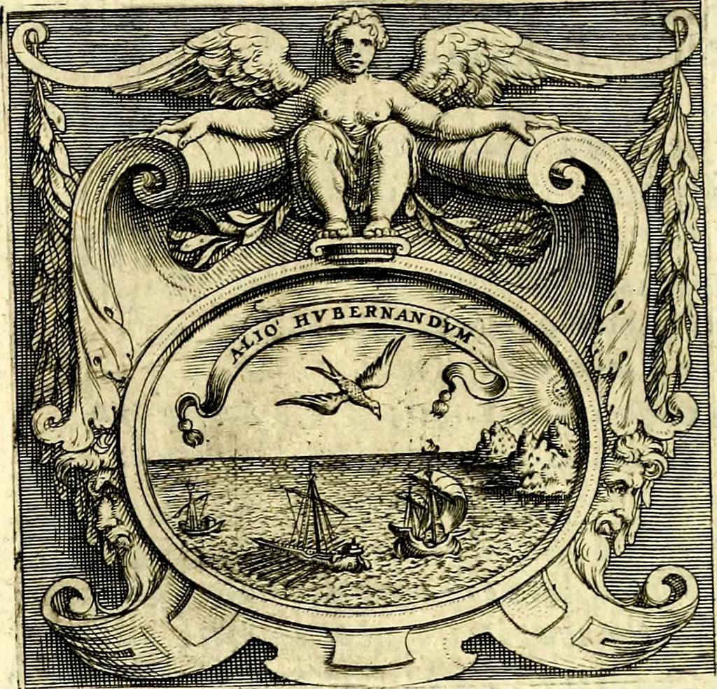 An illustration from Imprese illustri di diuersi, coi discorsi di Camillo Camilli, et con le figure intagliate in rame di Girolamo Porro Padouano .., 1586, leaf 249