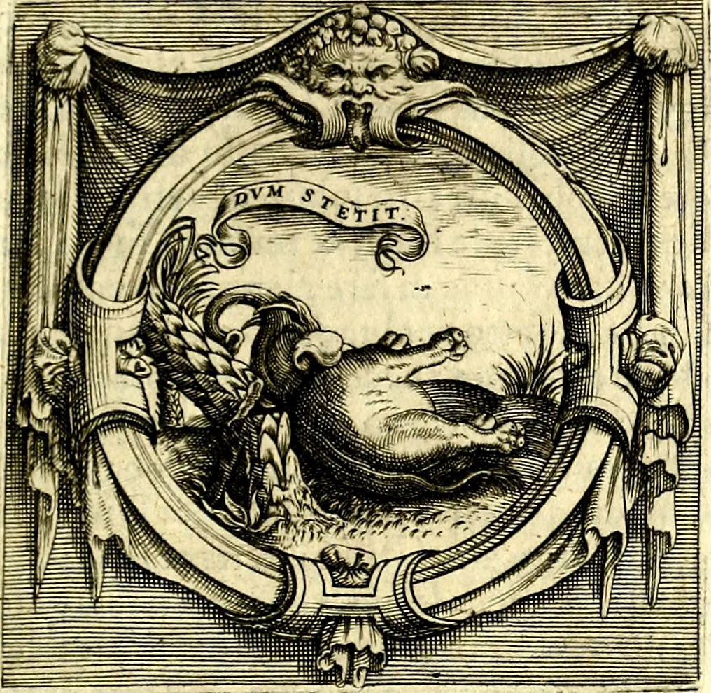 An illustration from Imprese illustri di diuersi, coi discorsi di Camillo Camilli, et con le figure intagliate in rame di Girolamo Porro Padouano .., 1586, leaf 252