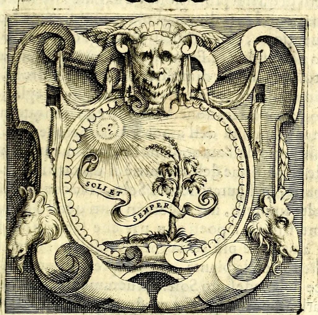 An illustration from Imprese illustri di diuersi, coi discorsi di Camillo Camilli, et con le figure intagliate in rame di Girolamo Porro Padouano .., 1586, leaf 258
