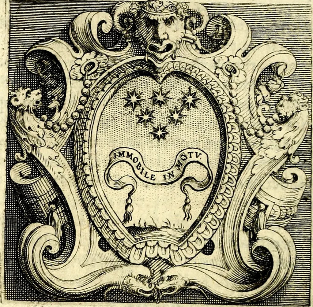 An illustration from Imprese illustri di diuersi, coi discorsi di Camillo Camilli, et con le figure intagliate in rame di Girolamo Porro Padouano .., 1586, leaf 261