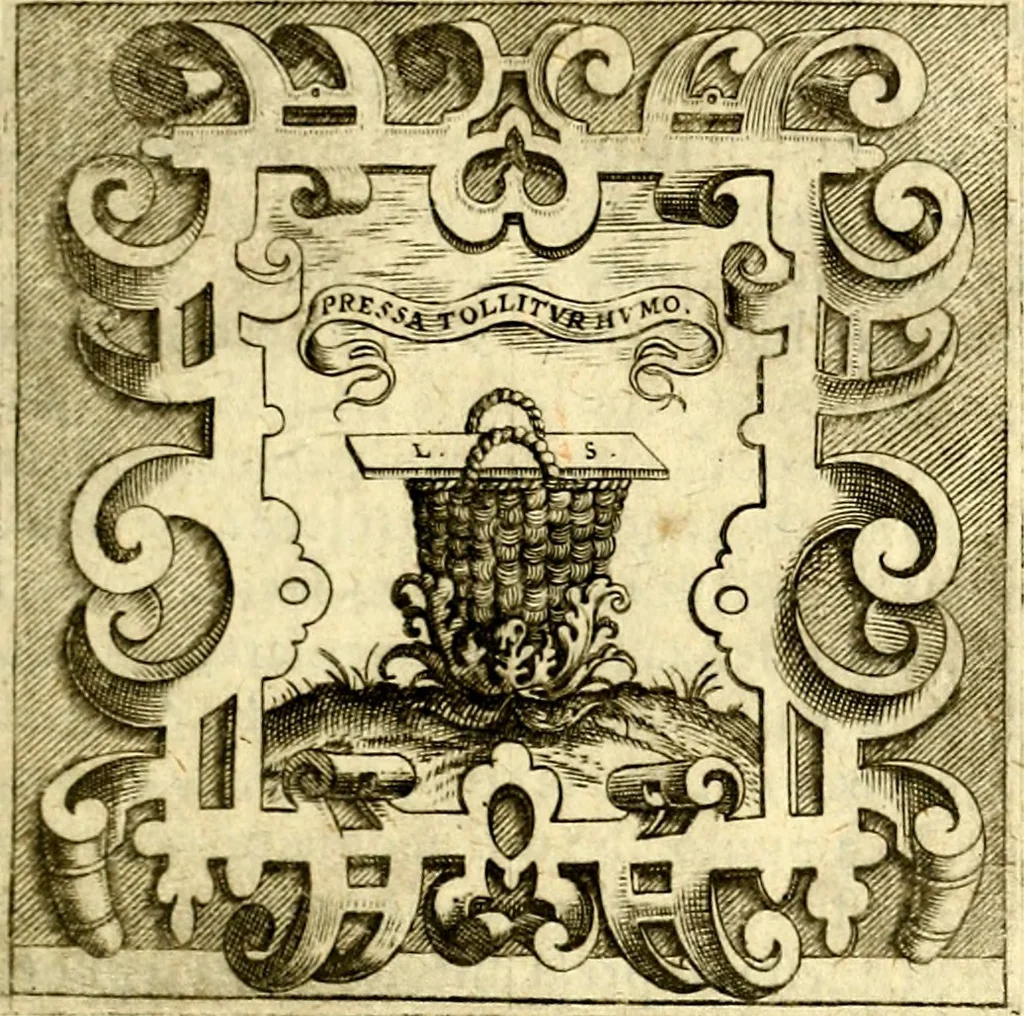 An illustration from Imprese illustri di diuersi, coi discorsi di Camillo Camilli, et con le figure intagliate in rame di Girolamo Porro Padouano .., 1586, leaf 282