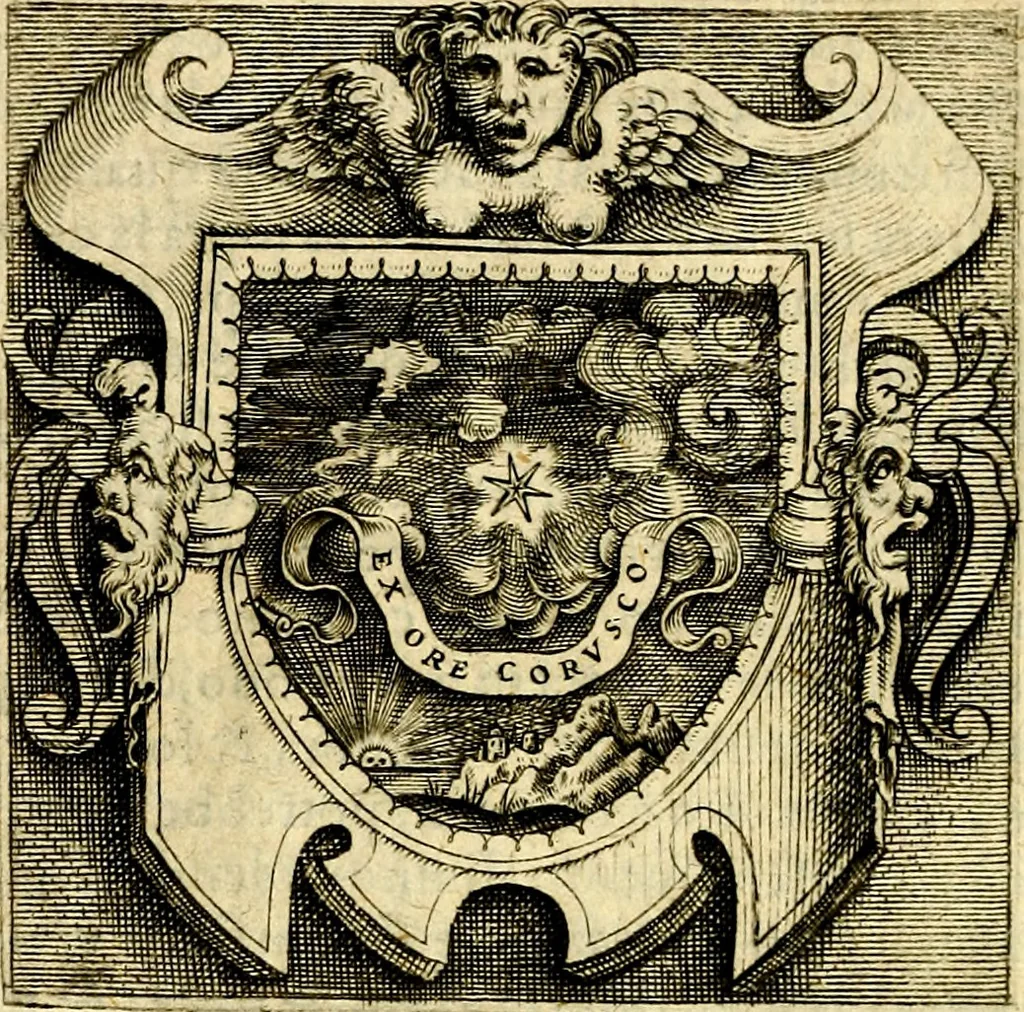 An illustration from Imprese illustri di diuersi, coi discorsi di Camillo Camilli, et con le figure intagliate in rame di Girolamo Porro Padouano .., 1586, leaf 285