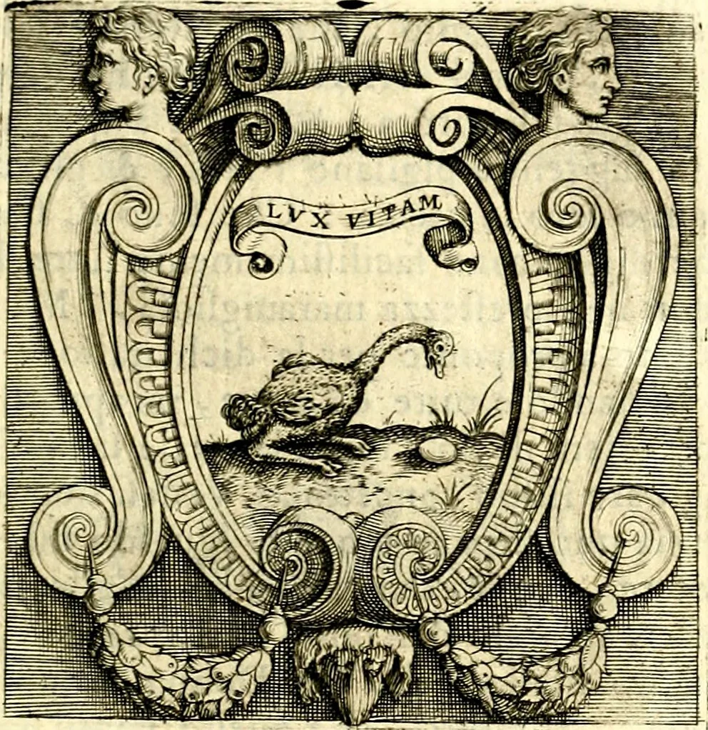 An illustration from Imprese illustri di diuersi, coi discorsi di Camillo Camilli, et con le figure intagliate in rame di Girolamo Porro Padouano .., 1586, leaf 30