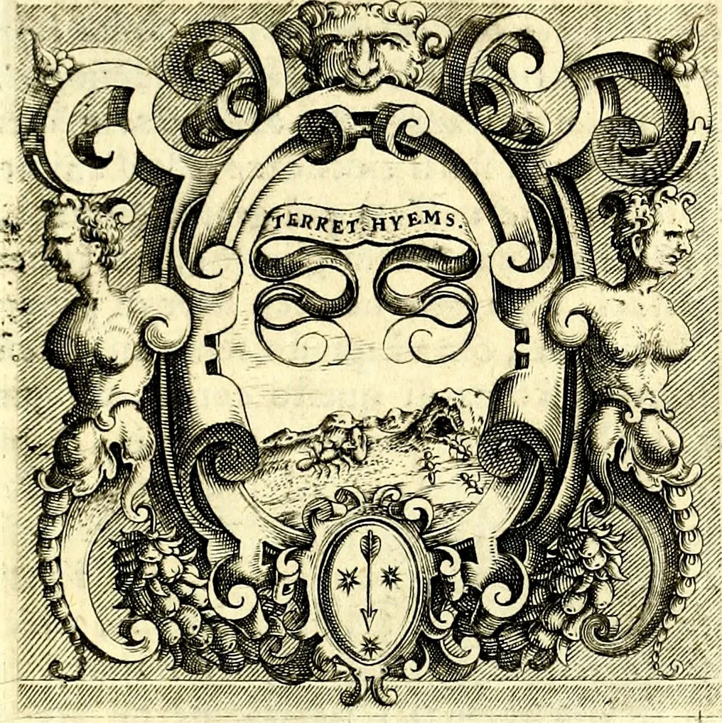 An illustration from Imprese illustri di diuersi, coi discorsi di Camillo Camilli, et con le figure intagliate in rame di Girolamo Porro Padouano .., 1586, leaf 322