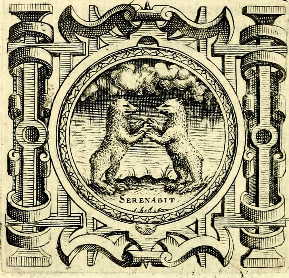 An illustration from Imprese illustri di diuersi, coi discorsi di Camillo Camilli, et con le figure intagliate in rame di Girolamo Porro Padouano .., 1586, leaf 325