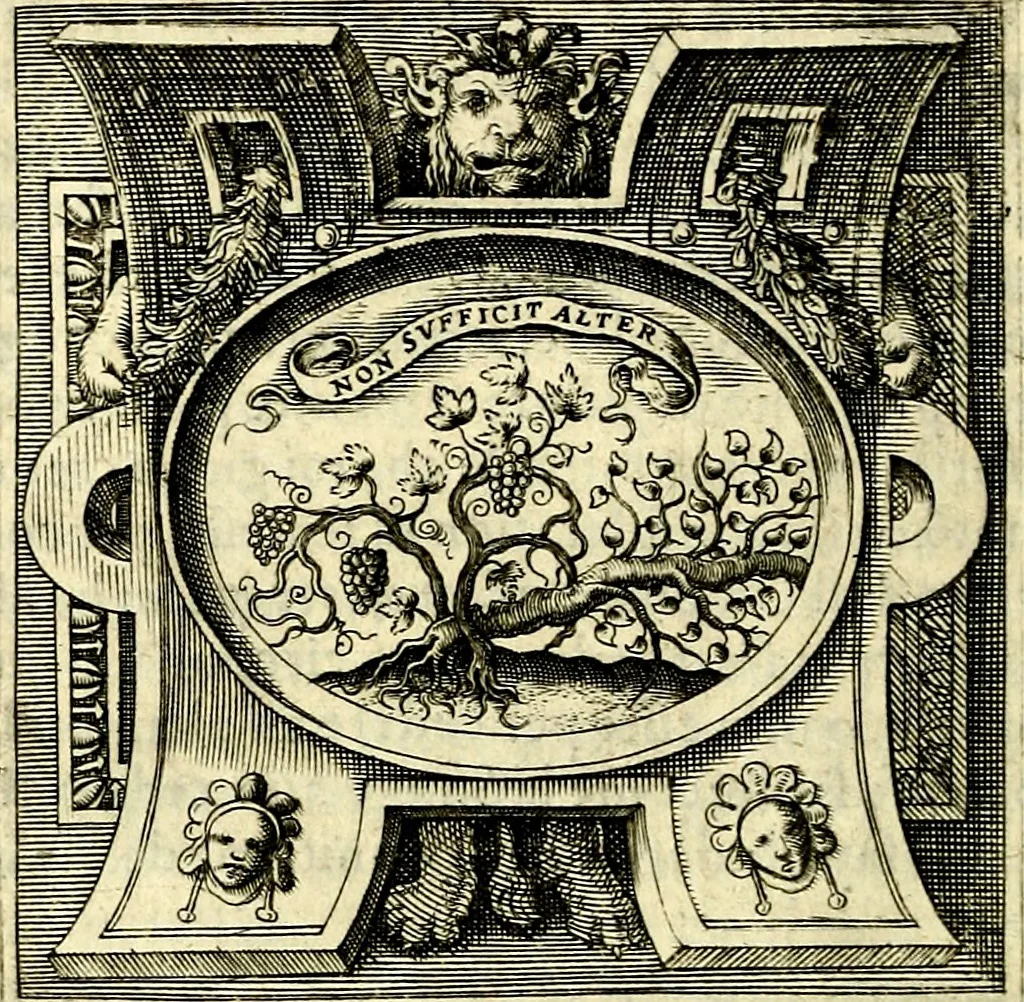 An illustration from Imprese illustri di diuersi, coi discorsi di Camillo Camilli, et con le figure intagliate in rame di Girolamo Porro Padouano .., 1586, leaf 337