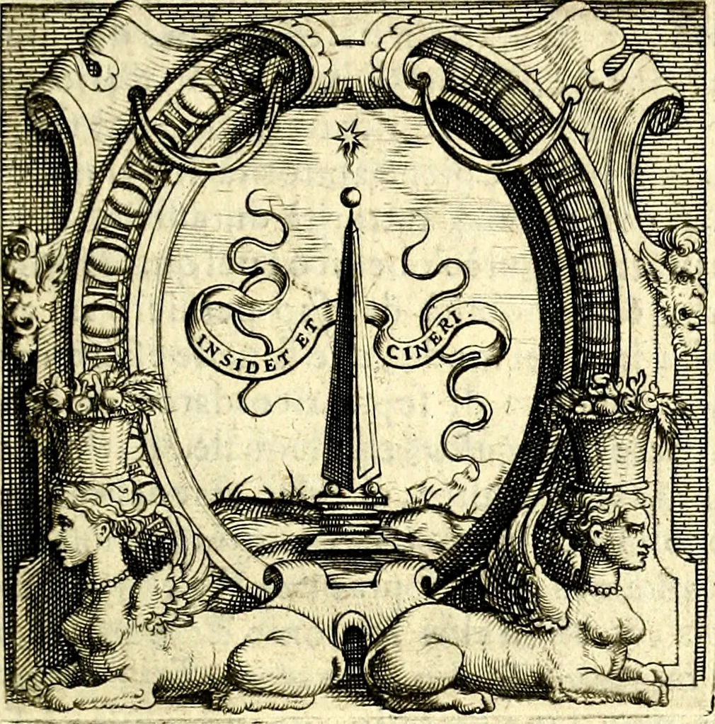 An illustration from Imprese illustri di diuersi, coi discorsi di Camillo Camilli, et con le figure intagliate in rame di Girolamo Porro Padouano .., 1586, leaf 66
