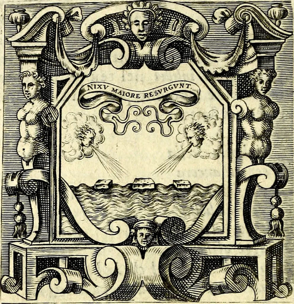 An illustration from Imprese illustri di diuersi, coi discorsi di Camillo Camilli, et con le figure intagliate in rame di Girolamo Porro Padouano .., 1586, leaf 69