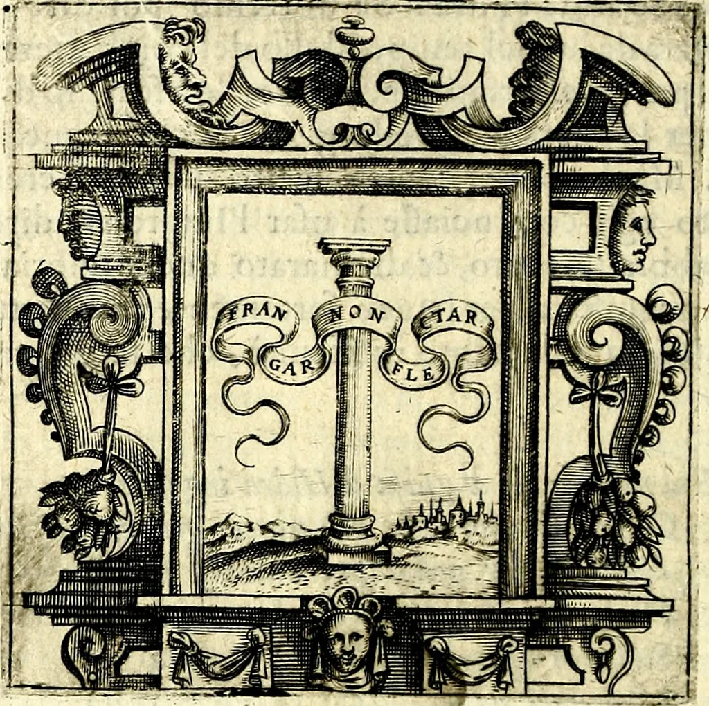 An illustration from Imprese illustri di diuersi, coi discorsi di Camillo Camilli, et con le figure intagliate in rame di Girolamo Porro Padouano .., 1586, leaf 81