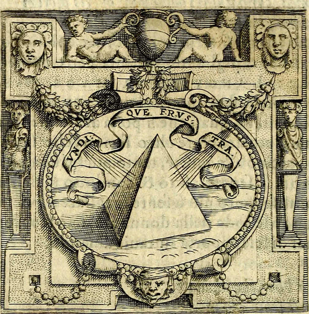 An illustration from Imprese illustri di diuersi, coi discorsi di Camillo Camilli, et con le figure intagliate in rame di Girolamo Porro Padouano .., 1586, leaf 135