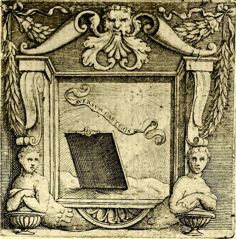An illustration from Imprese illustri di diuersi, coi discorsi di Camillo Camilli, et con le figure intagliate in rame di Girolamo Porro Padouano .., 1586, leaf 138