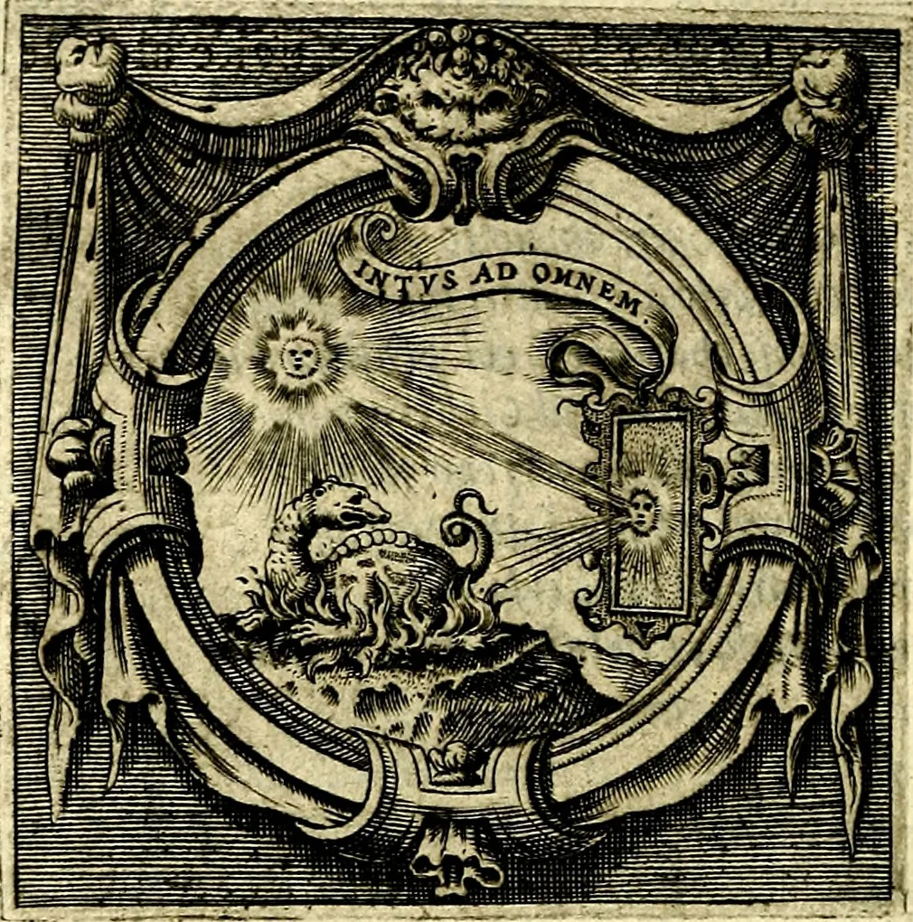 An illustration from Imprese illustri di diuersi, coi discorsi di Camillo Camilli, et con le figure intagliate in rame di Girolamo Porro Padouano .., 1586, leaf 141